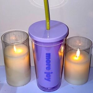 ♠️KATE SPADE NEW YORK Purple Insulated Tumbler with Reusable Straw 20 oz…